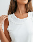  White Layered Tank