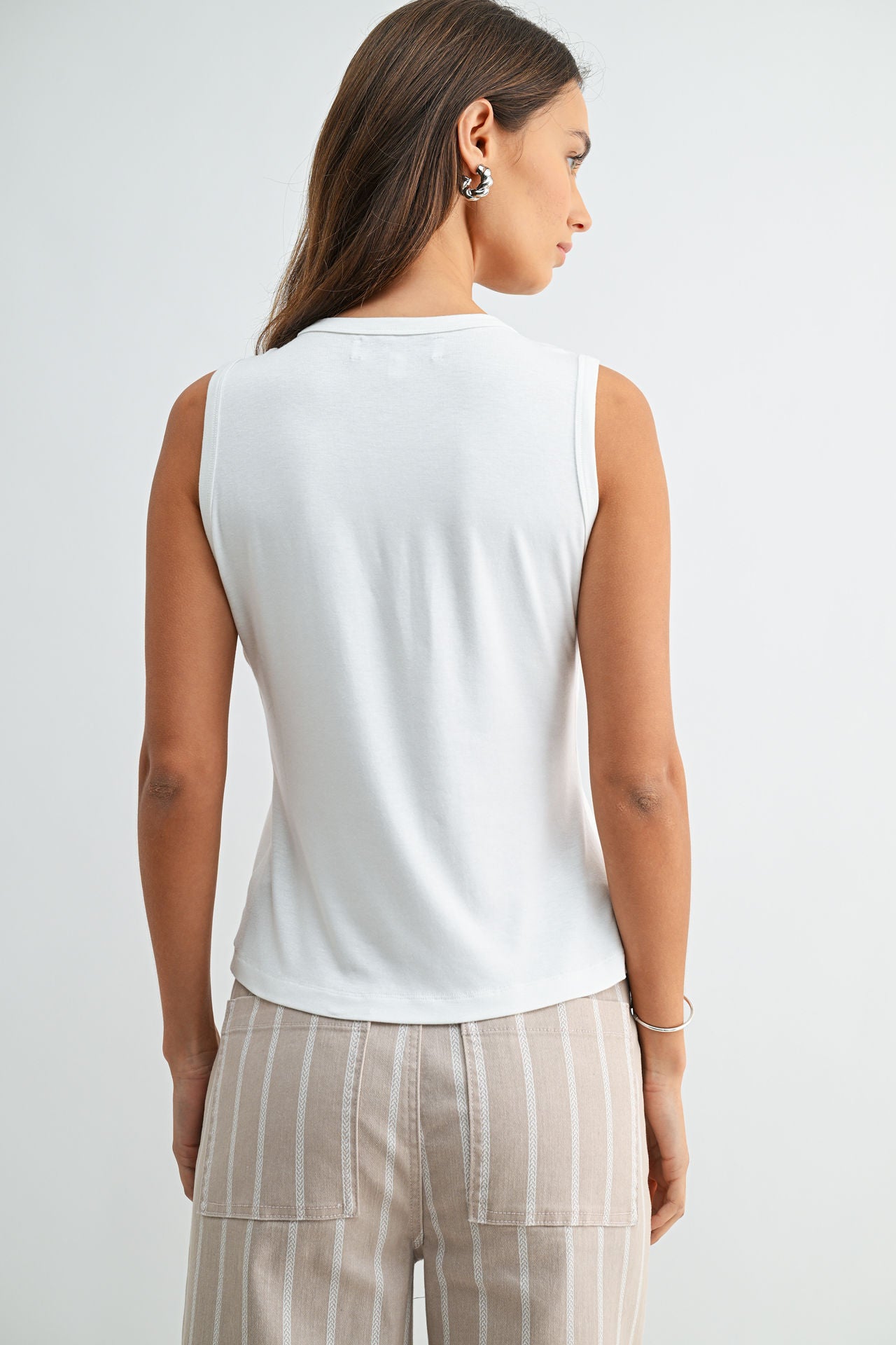 White Layered Tank
