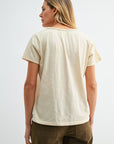 Parchment Braided Neck Tee