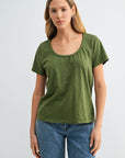 Pine Braided Neck Tee