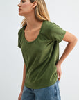 Pine Braided Neck Tee