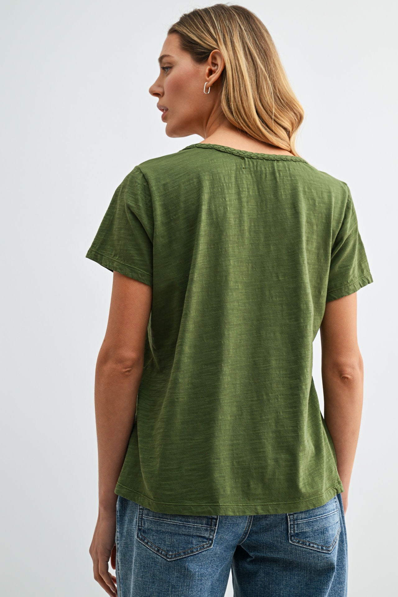 Pine Braided Neck Tee