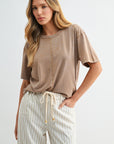 Burlap Acid Wash Tee