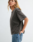 Dark Olive Acid Wash Tee