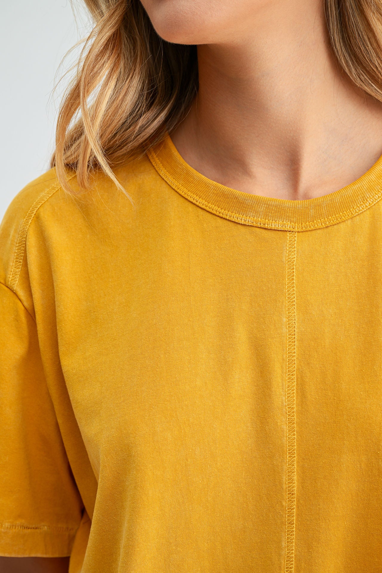 Mustard Acid Wash Tee