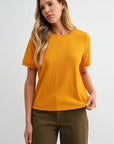 Mustard Jacquard Tee