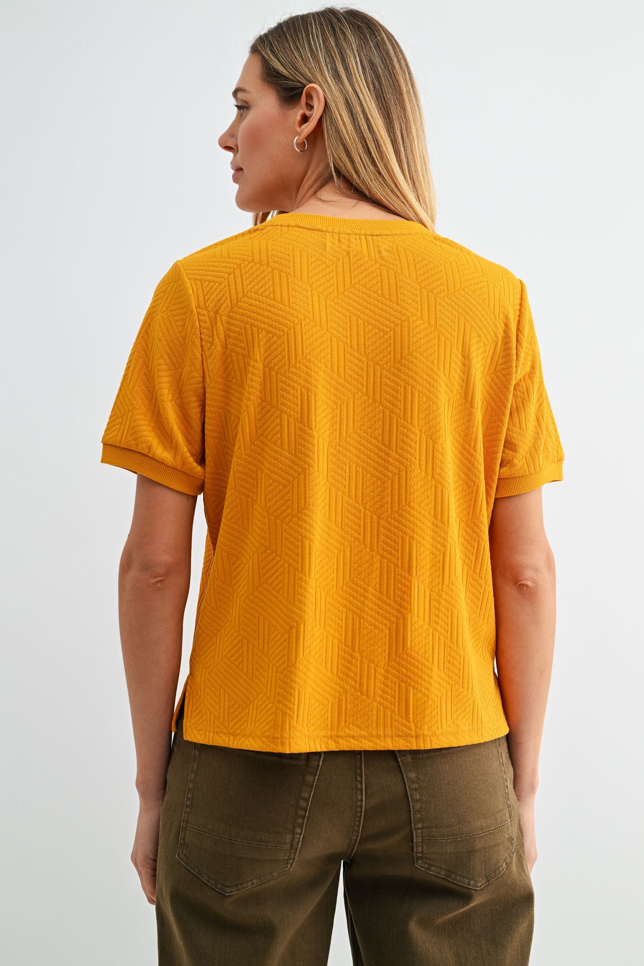 Mustard Jacquard Tee