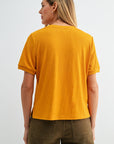 Mustard Jacquard Tee