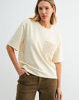 Parchment Crochet Pocket Tee