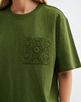 Pine Crochet Pocket Tee