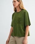 Pine Crochet Pocket Tee