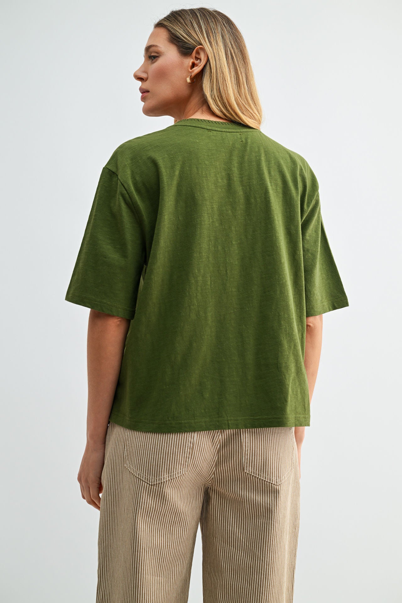 Pine Crochet Pocket Tee