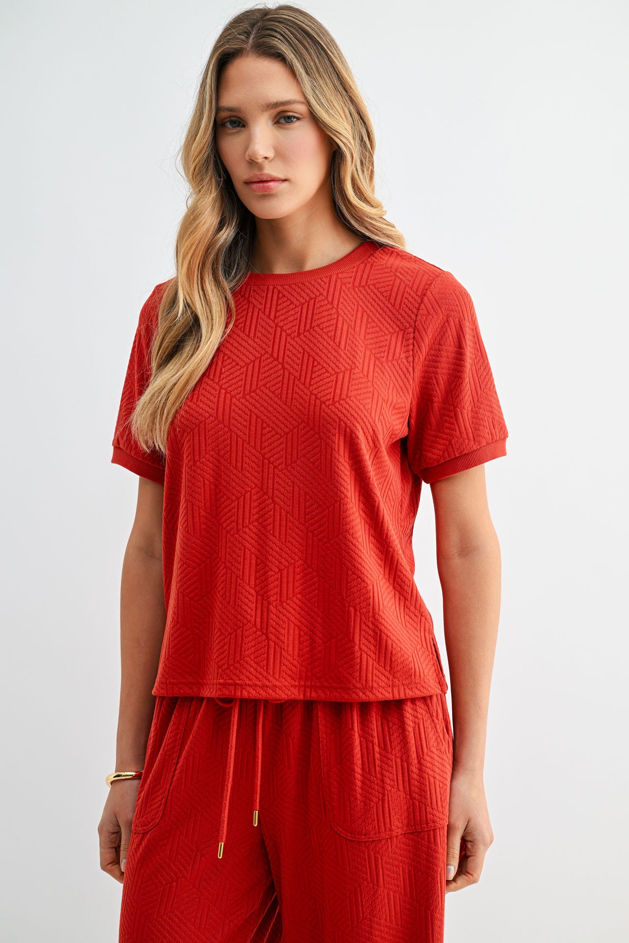 Brick Jacquard Tee