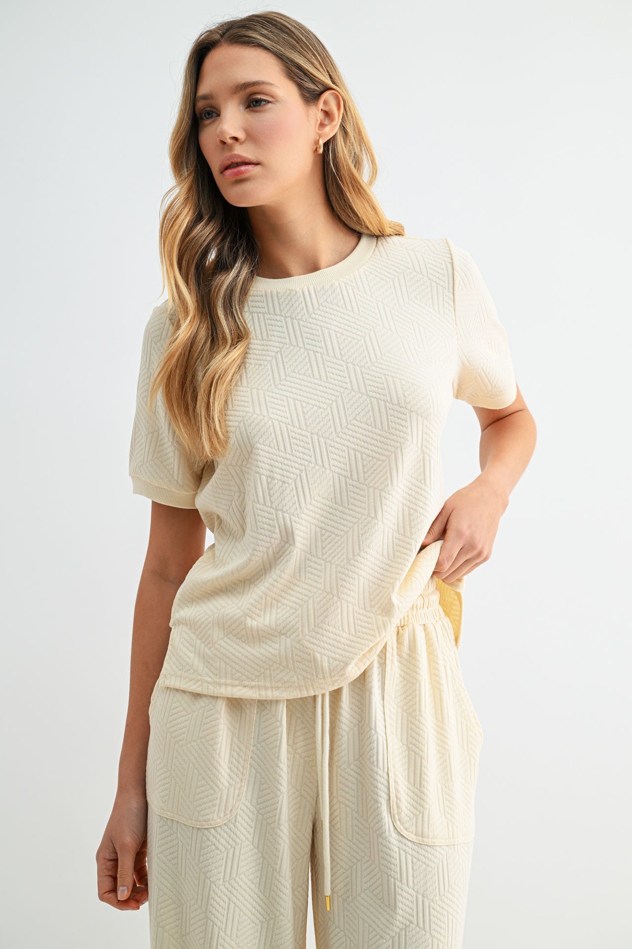 Parchment Jacquard Tee