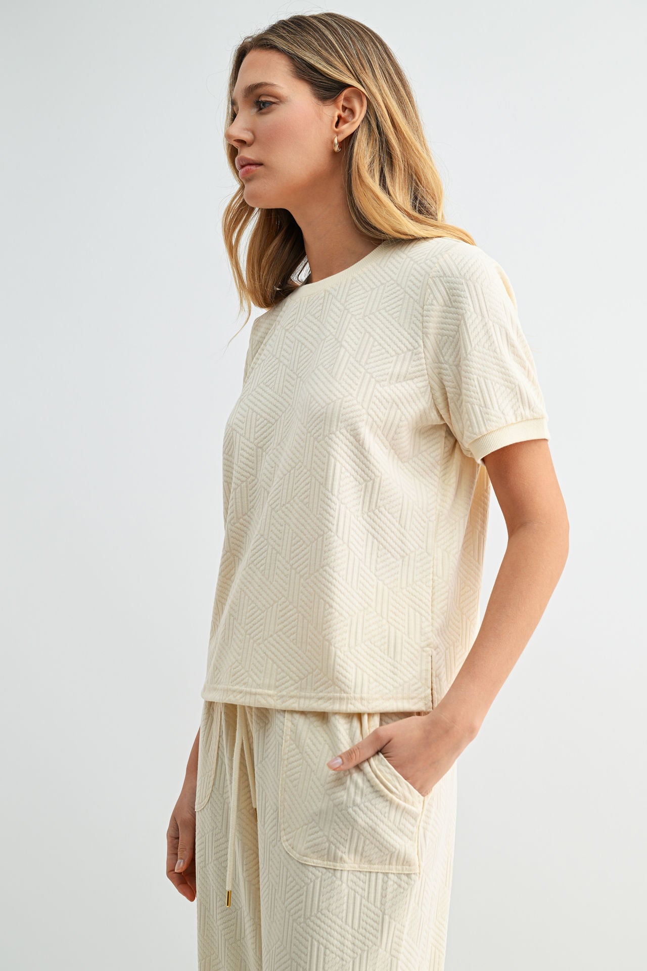 Parchment Jacquard Tee