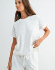 White Eyelet Tee