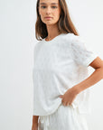 White Eyelet Tee