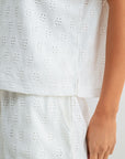 White Eyelet Tee