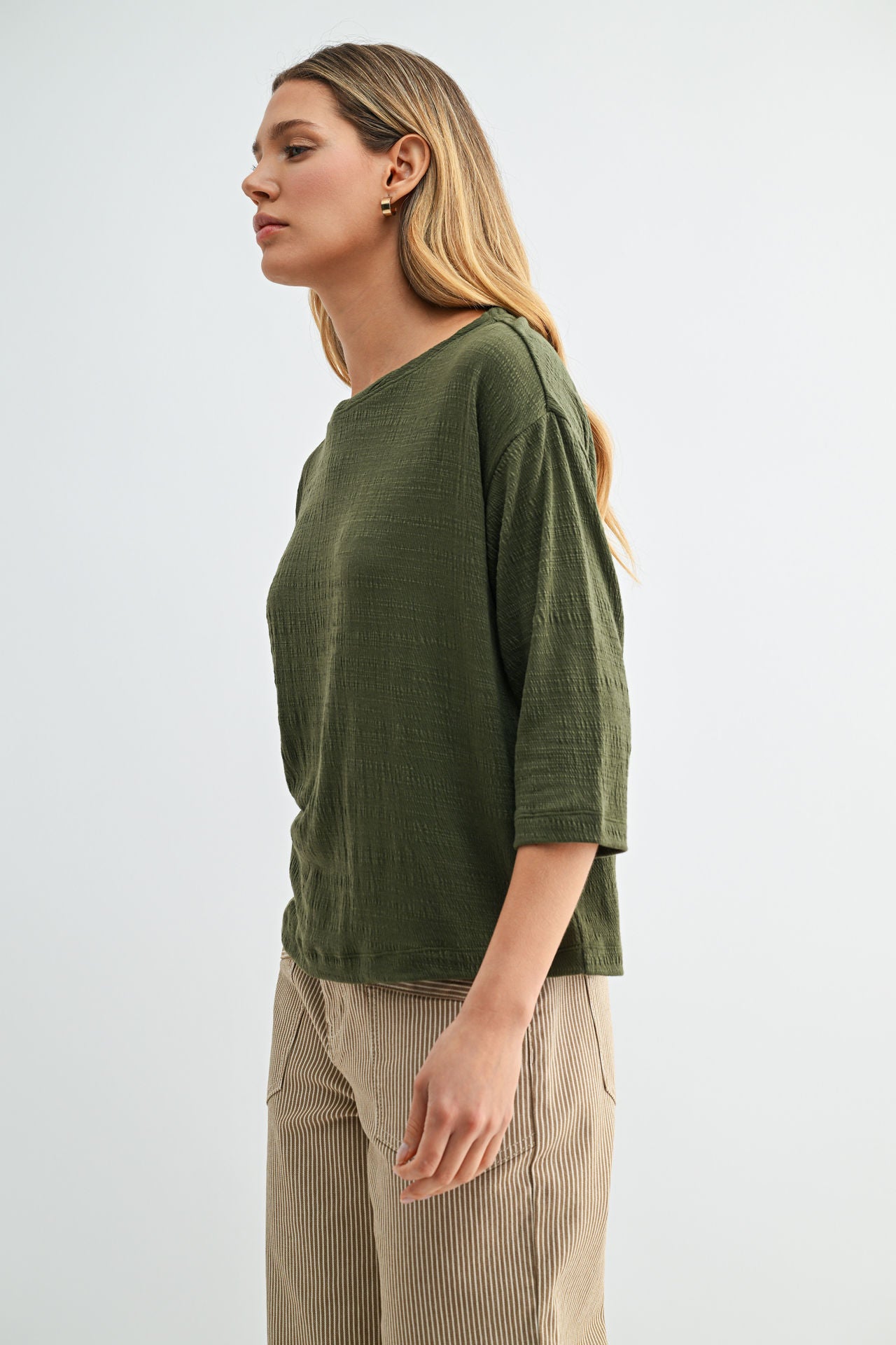 Olive Dolman Knit Top