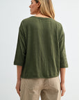Olive Dolman Knit Top