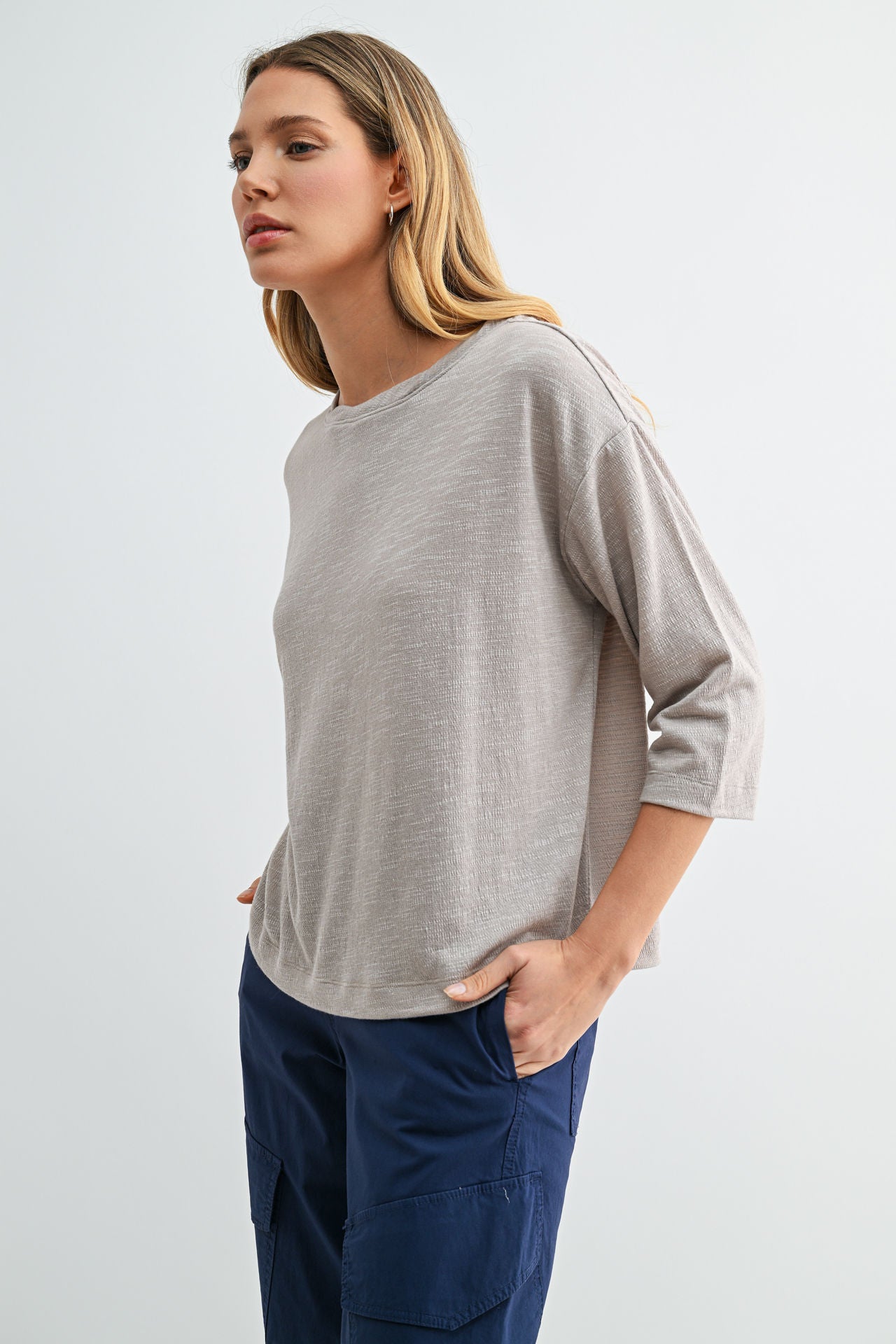 Stone Dolman Knit Top