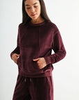Burgundy Long Sleeve Seamed 