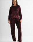Burgundy Petite Long Sleeve Seamed Sweatshirt