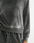 Charcoal Petite Long Sleeve Seamed Sweatshirt