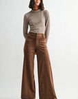 Mushroom Long Sleeve Mock Neck Top