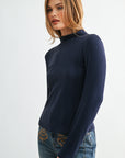 Long Sleeve Mock Neck Top