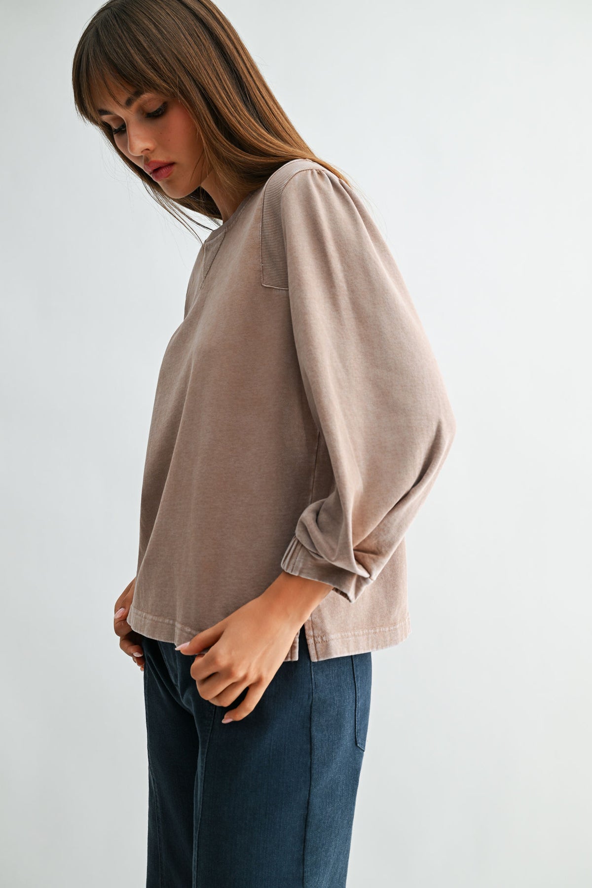 Dune 3/4 Bubble Sleeve Top