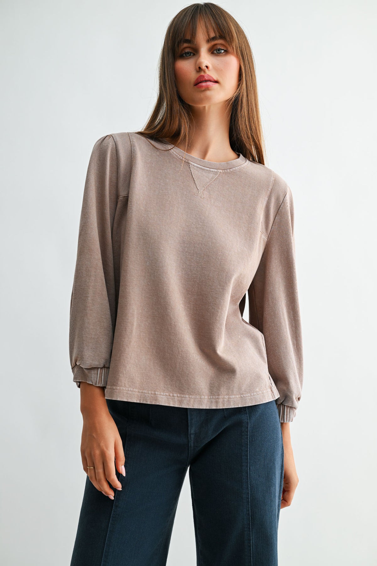 Dune 3/4 Bubble Sleeve Top