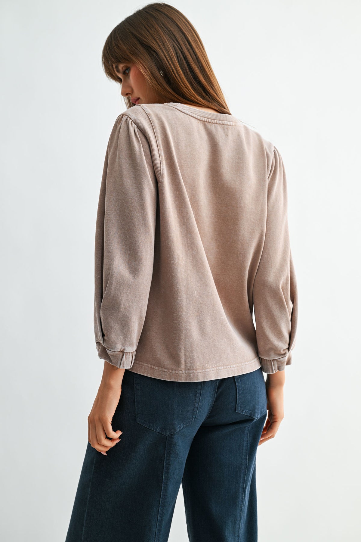 Dune 3/4 Bubble Sleeve Top