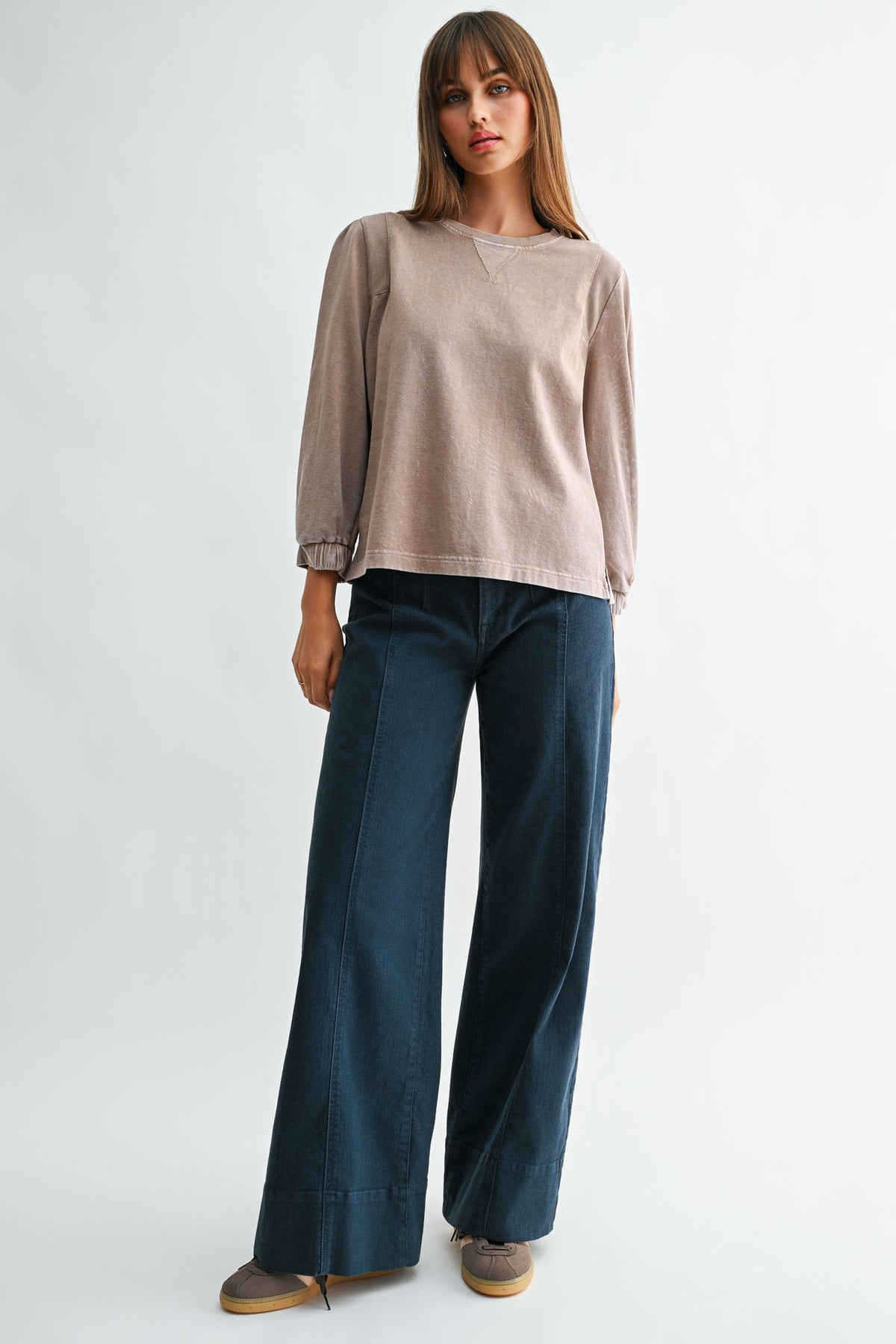 Dune 3/4 Bubble Sleeve Top