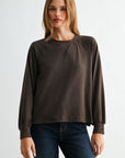 Fudge Long Sleeve Side Grommet Top