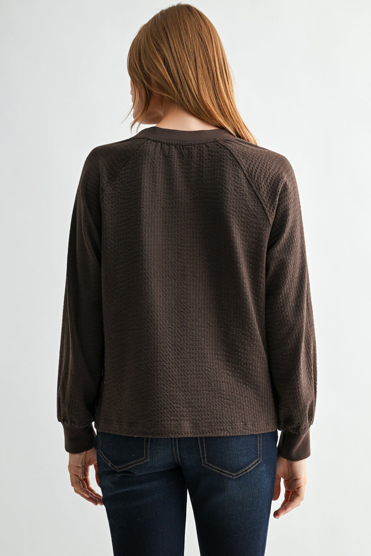 Fudge Long Sleeve Side Grommet Top