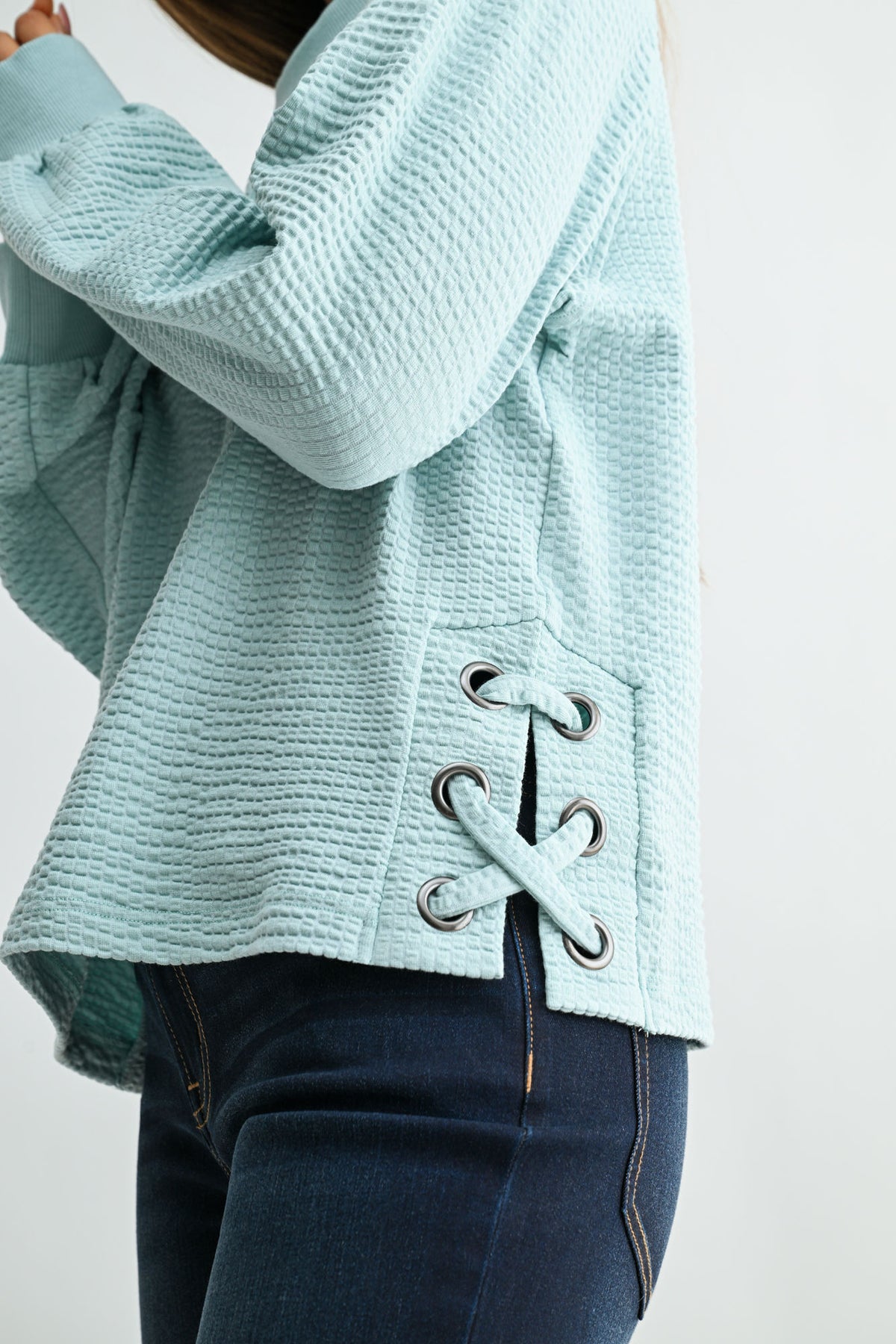 Skyway Long Sleeve Side Grommet Top