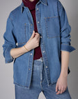Experience the exclusive look of our 'Indigo' Gramercy Denim Shirt.