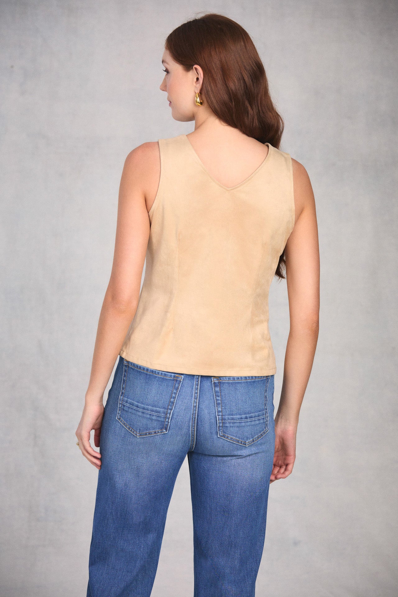 Champagne Pleated Hourglass Top
