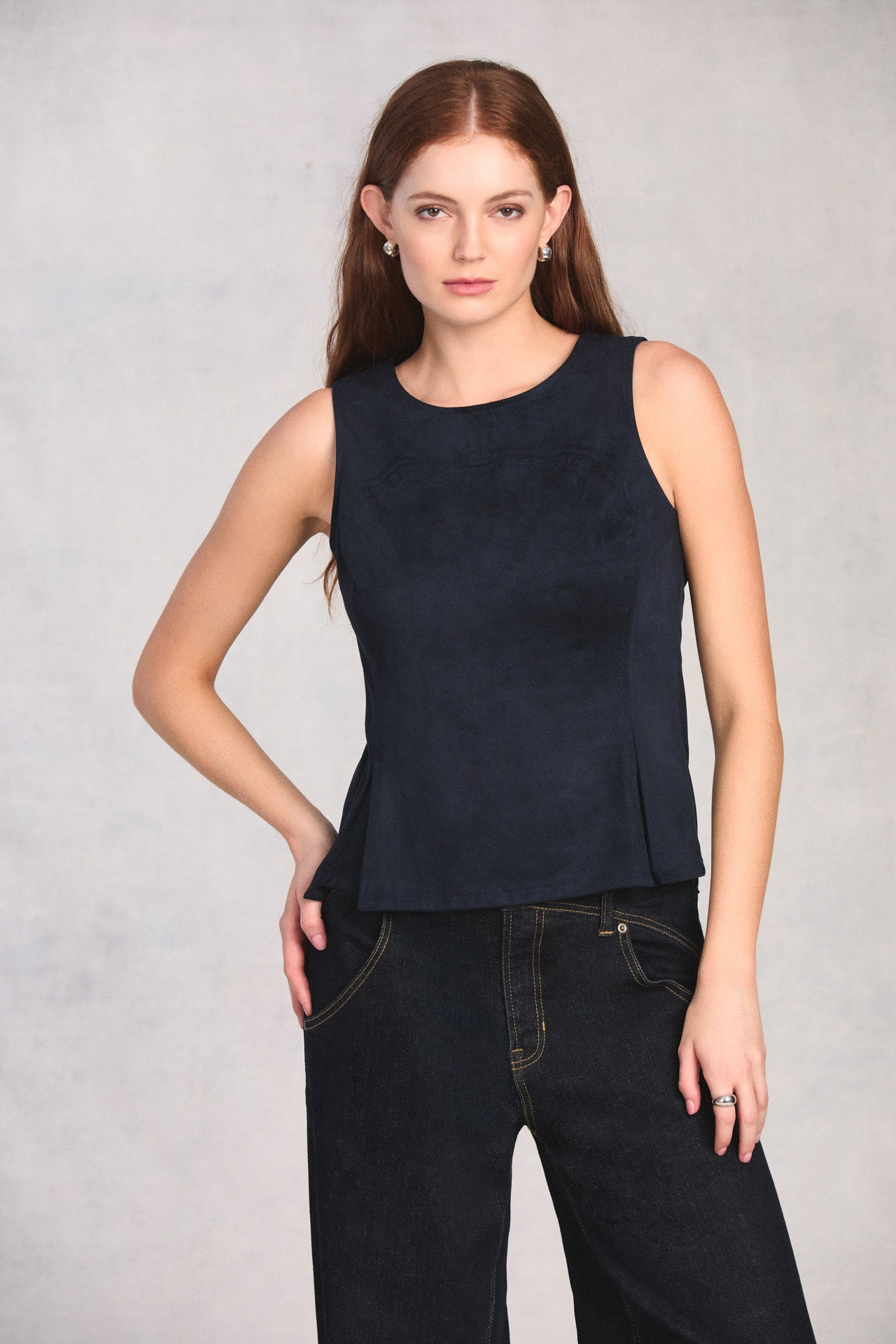 Midnight Pleated Hourglass Top