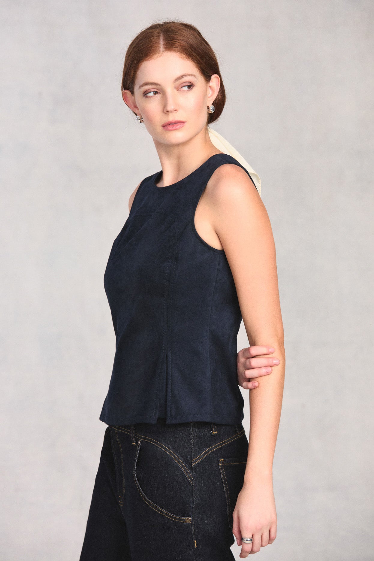 Midnight Pleated Hourglass Top