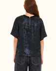 Midnight Zip Back Woven T-Shirt