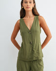 Olive Relaxed Vest