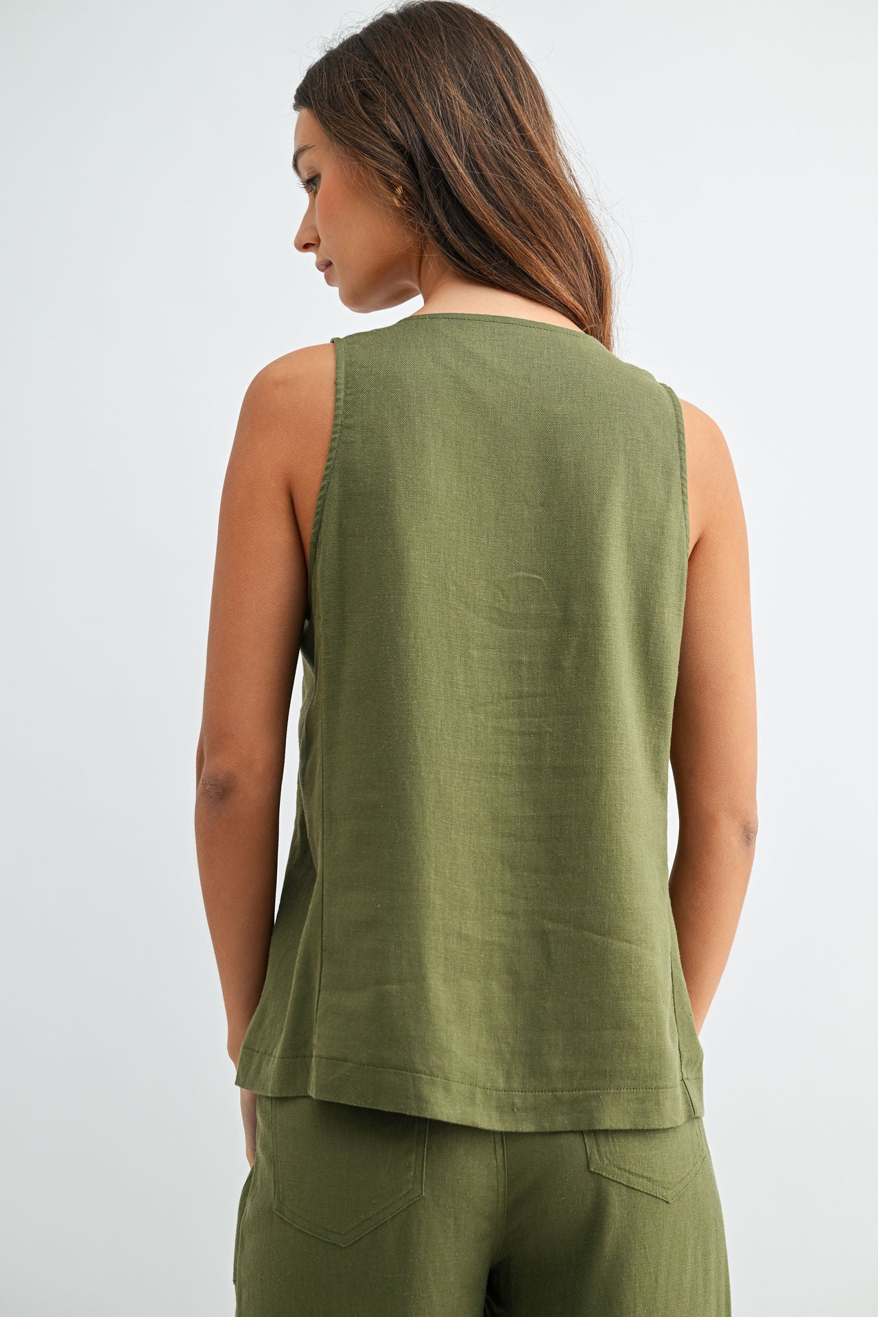 Olive Relaxed Vest