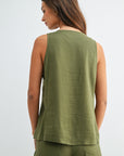 Olive Relaxed Vest
