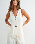 Parchment Relaxed Vest