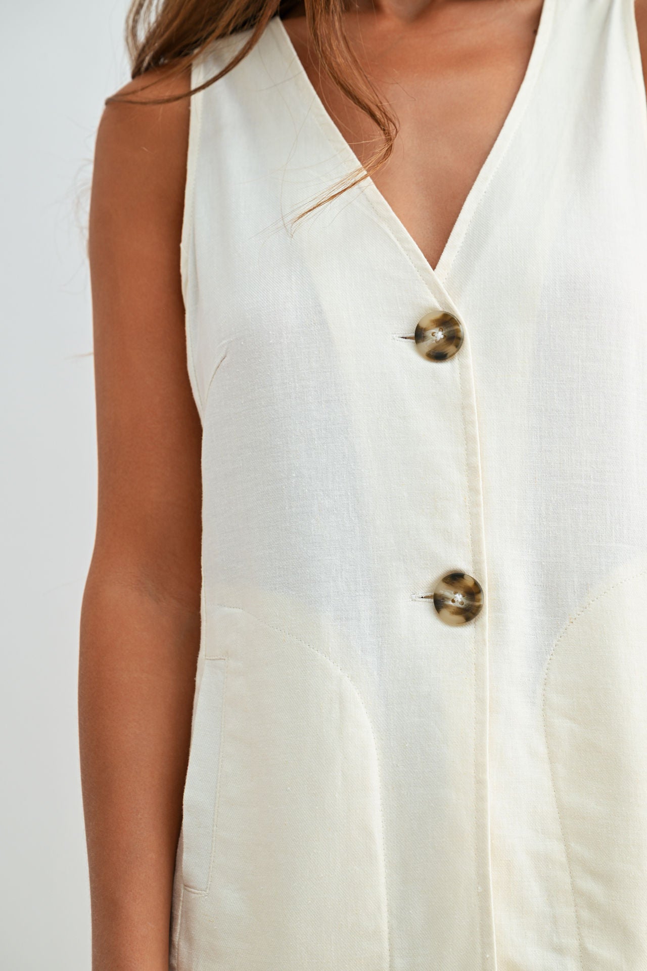 Parchment Relaxed Vest