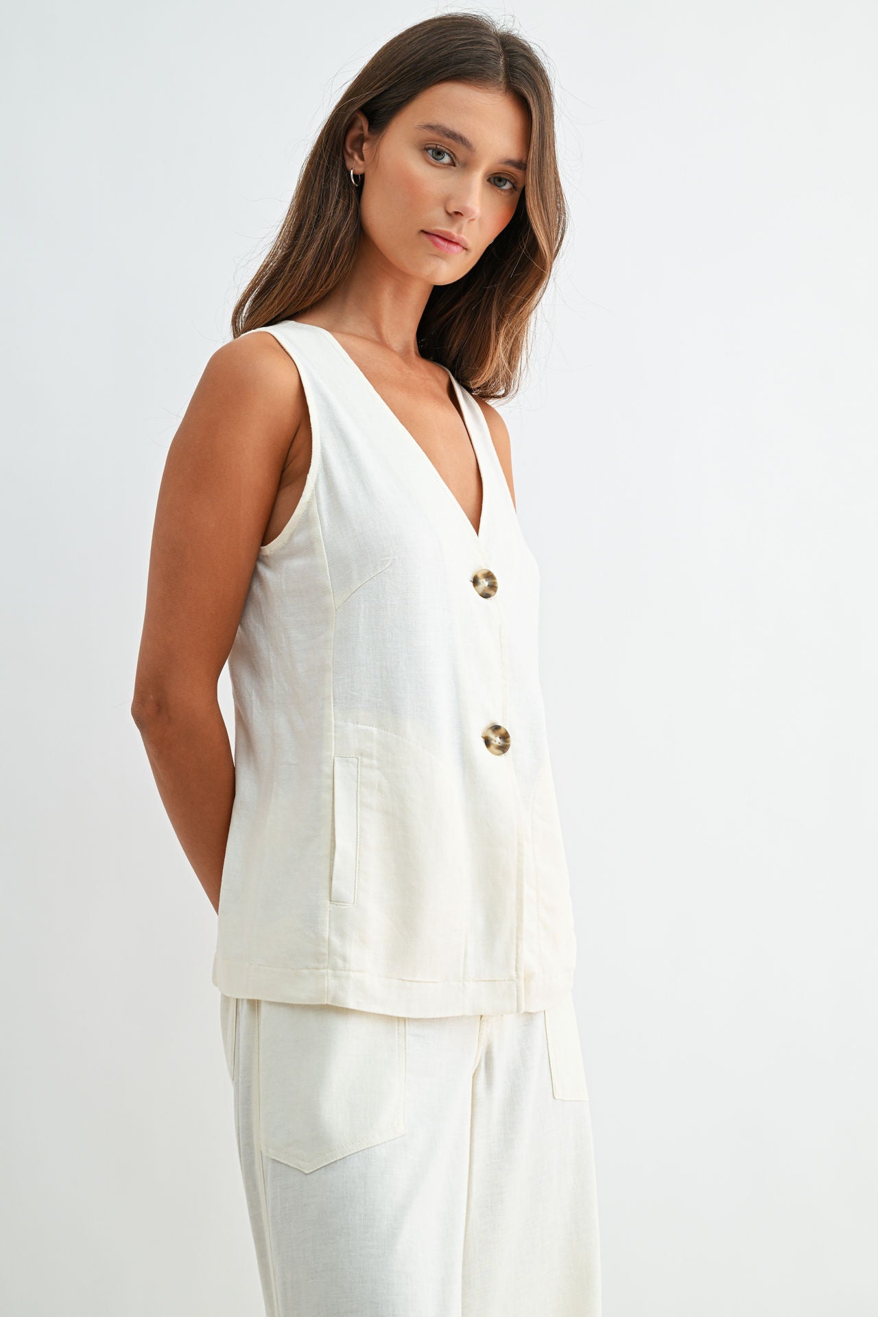 Parchment Relaxed Vest