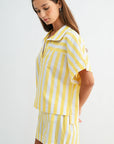 Yellow Relaxed Dolman Sleeve Top