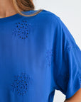 Cobalt Short Sleeve Crop T-Shirt
